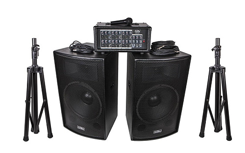 Soundking ZH0602D15LS Комплект акустической системы, микшер, микрофон, кабели, 2х250 Вт