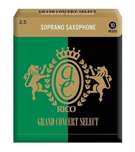 Rico RGC10SSX250 Grand Concert Select Трости для саксофона сопрано, размер 2.5, 10шт