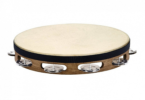 Meinl TAH1WB Traditional Тамбурин 10", с кожей, 1 ряд бубенцов, коричневый