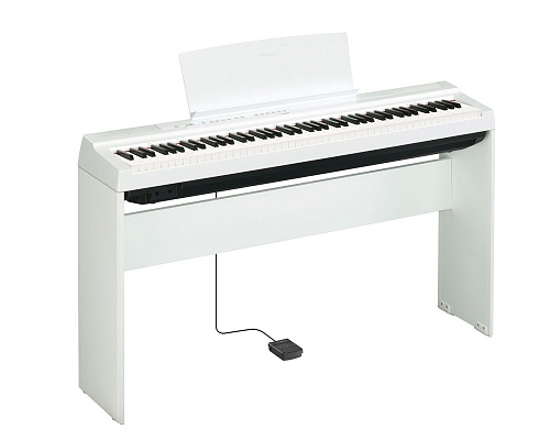 Yamaha P-125aWH Цифровое пианино, со стойкой и педалью, белое (3 коробки)