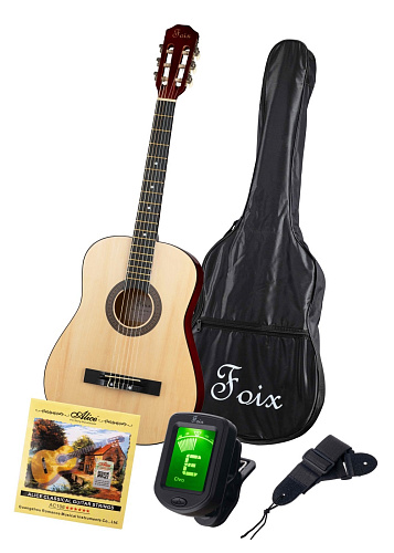 Foix FCG-2038CAP-NA Классическая гитара+Аксессуары, цвет натуральный