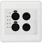 Фото:XILICA R22-WP-X White Панель аудио измерений с двойными 2in/ 2out разъемами Dante, цвет белый