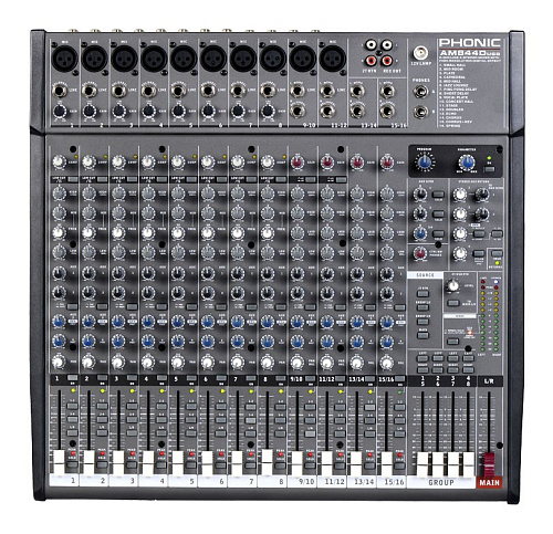 Phonic AM 844D USB Микшерный пульт с DFX и USB интерфейсом