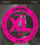 :D'Addario ECB81 Chromes    -, Light, 45-100, Long Scale