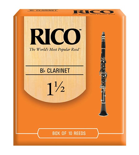 Rico RCA1015  Трости для кларнета Bb, размер 1.5, 10шт в упаковке.