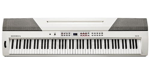 Kurzweil KA70 WH Цифровое пианино, 88 полувзвешанных клавиш, полифония 128, цвет белый