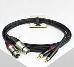 Фото:SHNOOR RCA2XF-1m Компонентный кабель 2хRCA - 2хXLRF, 1 м
