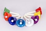 Фото:Fleet FLT-HB8 Цветные колокольчики с язычками, на ручках, 8шт по нотам  в упаковке.