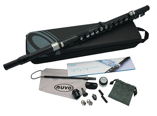 Nuvo Student Flute Kit - Black/Silver 