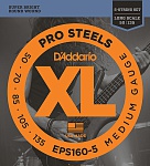 Фото:D'Addario EPS160-5 ProSteels Комплект струн для 5-струнной бас-гитары, 50-135