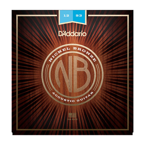 D'Addario NB1253 Nickel Bronze Комплект струн для акустической гитары, 12-53