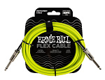 Фото:Ernie Ball 6414 Кабель инструментальный Flex, прямой - прямой джеки, 3 м, зеленый