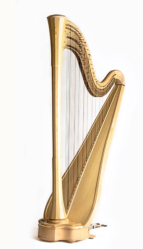 19003-C19 Арфа педальная, прямая дека, 46 струн, орех, Срок изготовления 3 месяца, Resonance Harps
