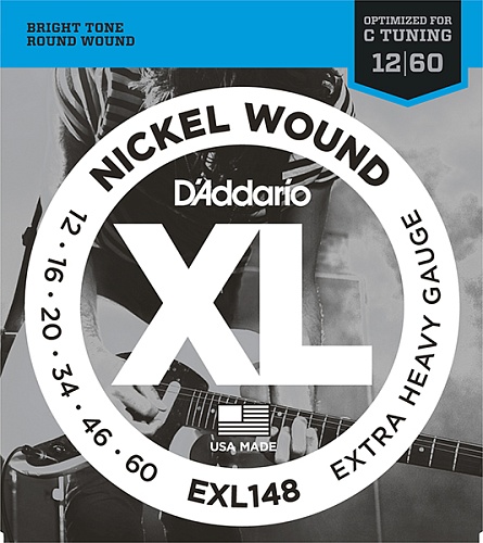 D'Addario EXL148 XL NICKEL WOUND Струны для электрогитары, 12-60