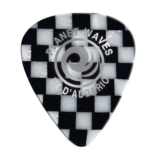 Planet Waves 1CCB6-10 Checkerboard Медиаторы, целлулоид, расцветка шахматы, 10шт, толстые