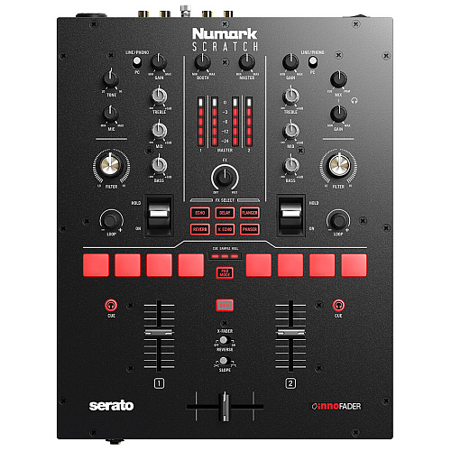 NUMARK SCRATCH Скретч-микшер/контроллер для Serato DJ Pro (в комплекте), 8 пэдов, встроенные эффекты,