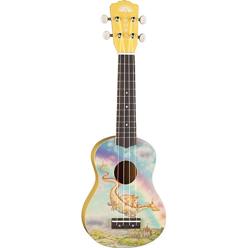 Luna AR UKE DRAGON  укулеле сопрано детская, рисунок "дракон"