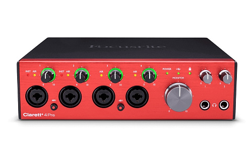 Focusrite Clarett+ 4Pre Аудиоинтерфейс USB, 8 входов-4 выхода