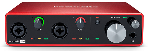 FOCUSRITE Scarlett 4i4 3rd Gen Аудио интерфейс USB, 4 входа/4 выхода