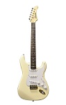 Фото:Fernandes LE-1Z 3S CW/L Электрогитара Stratocaster SSS, цвет кремовый