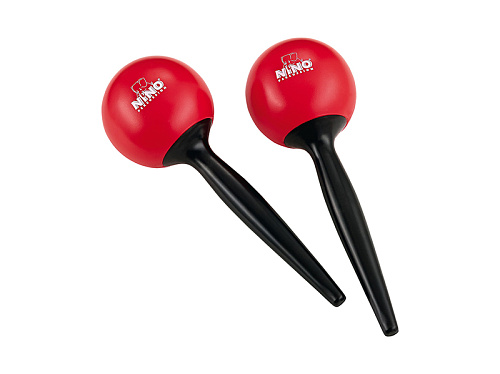 Nino Percussion NINO582R Маракасы пластиковые, круглые на ручке, красные