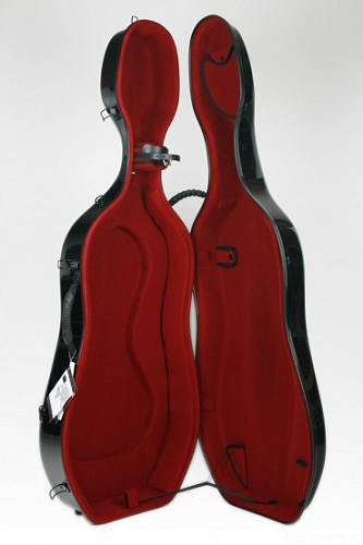 GEWA Idea Futura Cello Case Black/Red Кейс для виолончели, фибергласс, чёрный, красная обивка