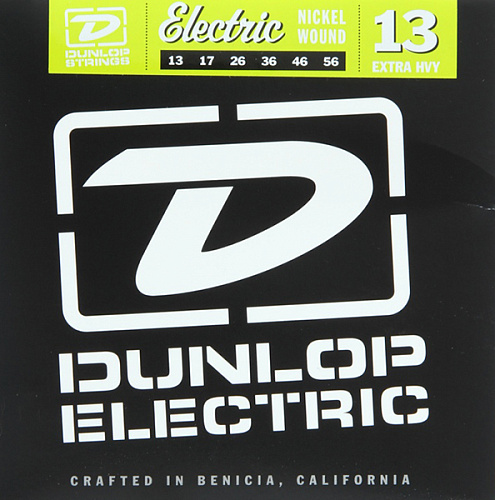 Dunlop DEN1356 Комплект струн для электрогитары, никелированные, Extra Heavy, 13-56