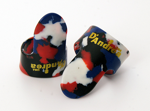 D'Andrea R374-MD-MLT Медиаторы на палец, 12шт, средние, разноцветные