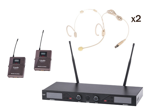 LAudio 4000-UY Беспроводная микрофонная система, 2 головных микрофона