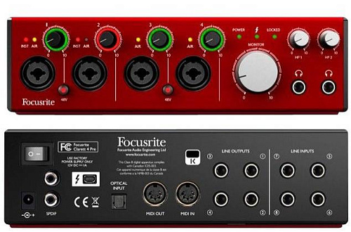 FOCUSRITE Clarett 4Pre Thunderbolt Аудиоинтерфейс