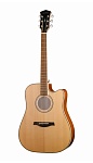 Фото:Parkwood P660-WCASE-NAT Электроакустическая гитара, дредноут с вырезом, с футляром
