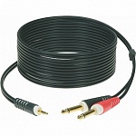 Фото:Klotz AY5-0200 Коммутационный кабель, 3.5мм-2x6.35мм, 2м