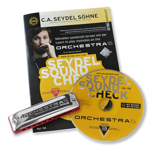 Seydel Sohne 40005 Soundcheck Vol.4 ORCHESTRA S Beginner Pack Комплект: диатоническая губная гармошка, буклет, CD