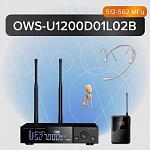Фото:Октава OWS-U1200D01L02B Одноканальная радиосистема с поясным передатчиком, головным и петличным микрофонами, без кейса