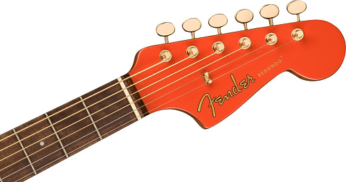 FENDER LTD ED Redondo Player Fiesta Red, Gold Hardware Электроакустическая гитара