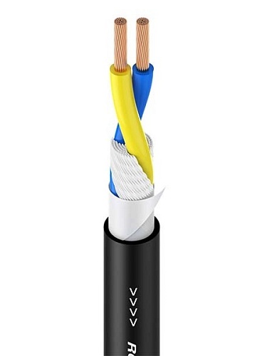 Roxtone SC020B/100 Black (PVC 8mm, 2x1.50mm²) Кабель для громкоговорителей из бескислородной меди (M00)