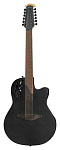 Фото:Ovation 2058TX-5 Elite T Deep Contour Cutaway 12-string Black Textured Электроакустическая гитара 12​-ти струннная