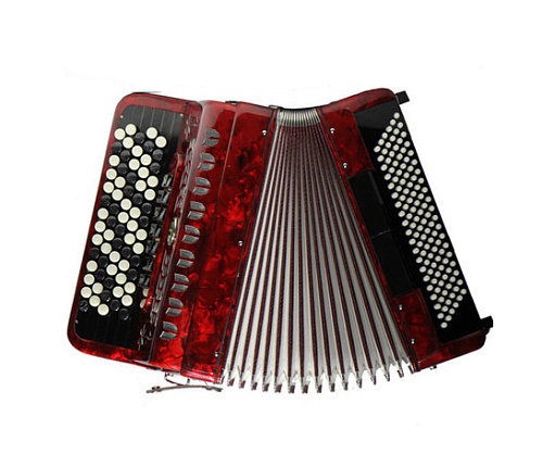 Aurus JH5096-R Кнопочный аккордеон 70/96/7/2, красный