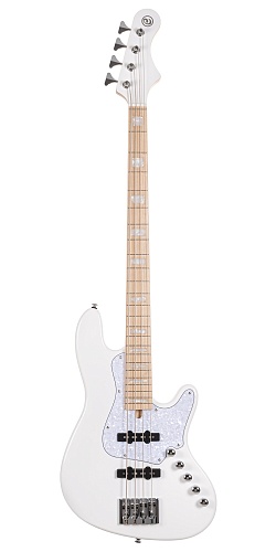 Cort NJS4-WHT Elrick NJS Series Бас-гитара, белая, с чехлом