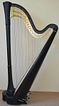 Фото:19004-C19 Арфа педальная, прямая дека, 46 струн, эбен, Срок изготовления 3 месяца, Resonance Harps