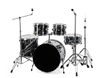 Фото:LDrums LD-2220-64-04 Барабанная установка, Черный мрамор