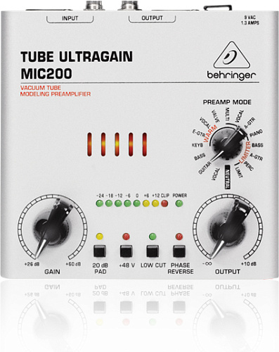 Behringer MIC200  Ламповый микрофонный предусилитель класса high-end