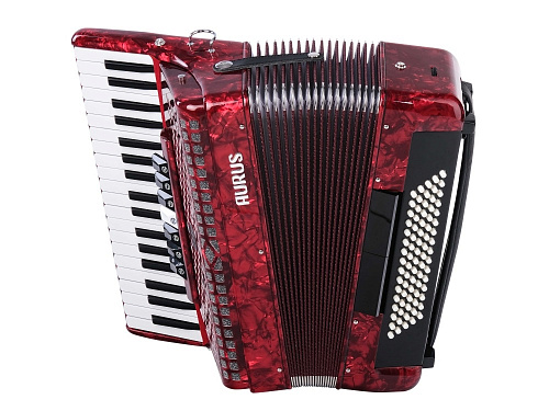 Aurus JH2006-RED Аккордеон 37/80/7/2, красный, с футляром