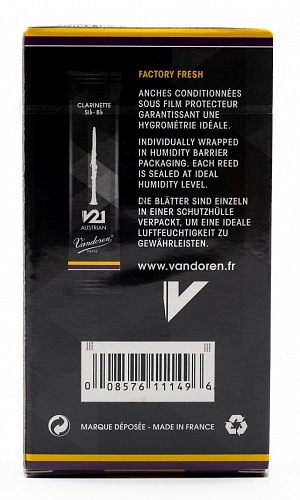 Vandoren CR8835 V21 Austrian Трости для кларнета Bb, №3.5, 10 шт