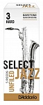 Фото:Rico RRS05BSX3H Select Jazz Unfiled Трости для саксофона баритон, размер 3, жесткие (Hard), 5 шт