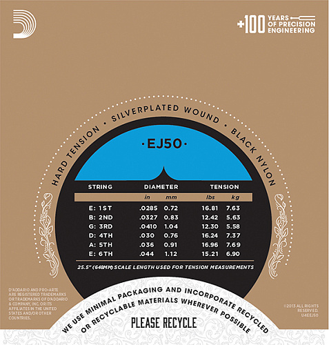 D'Addario EJ50 PRO ARTE Струны для классической гитары