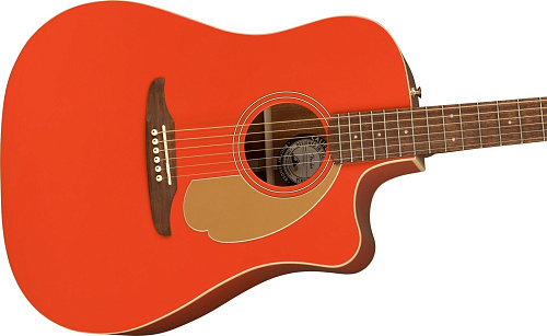 FENDER LTD ED Redondo Player Fiesta Red, Gold Hardware Электроакустическая гитара