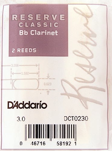 Rico DCT0230 Reserve Classic    Bb,  3.0, 2 .