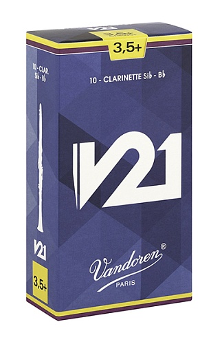 Vandoren CR8035+ V21 Трости для кларнета Bb, №3.5+, 10 шт