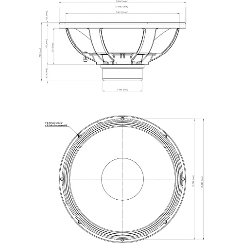EighteenSound 18NLW9400/8  18" динамик НЧ, неодим
